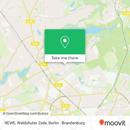 REWE, Waldshuter Zeile map