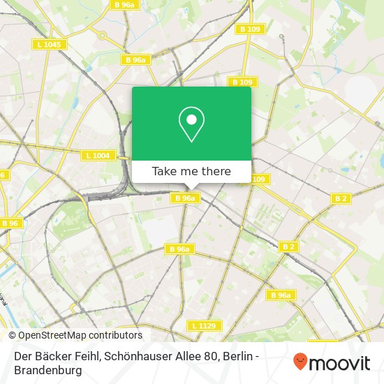 Der Bäcker Feihl, Schönhauser Allee 80 map