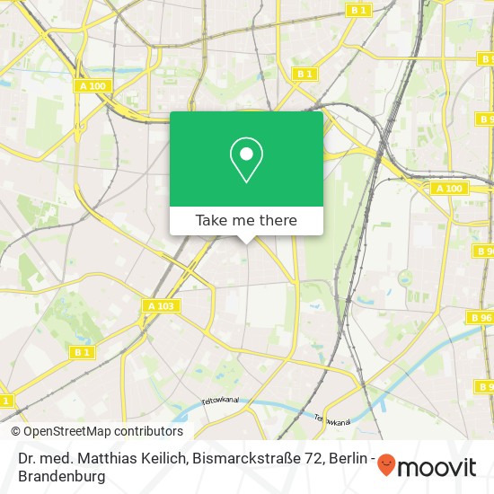 Карта Dr. med. Matthias Keilich, Bismarckstraße 72