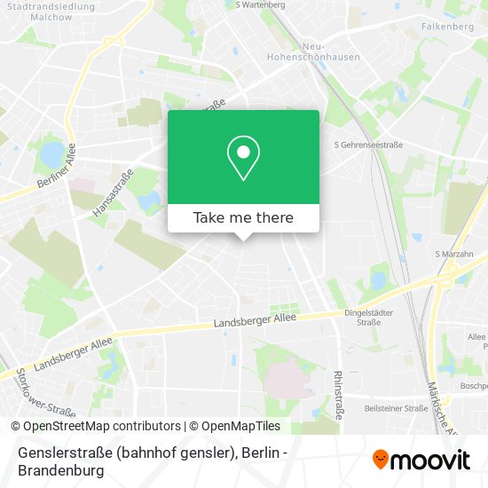 Карта Genslerstraße (bahnhof gensler)