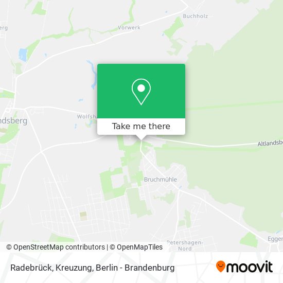 Карта Radebrück, Kreuzung
