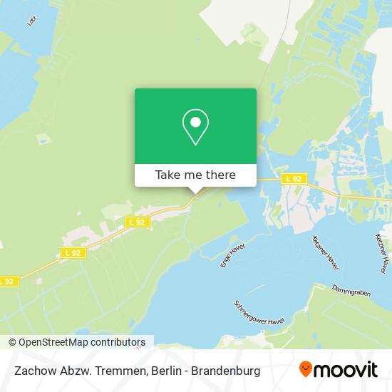 Zachow Abzw. Tremmen map