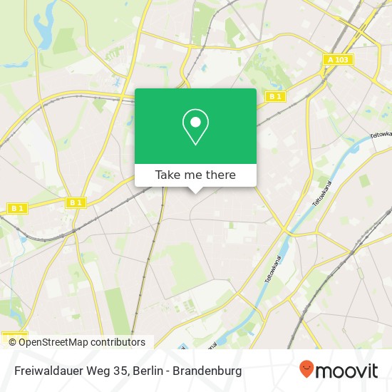 Карта Freiwaldauer Weg 35, Lichterfelde, 12205 Berlin