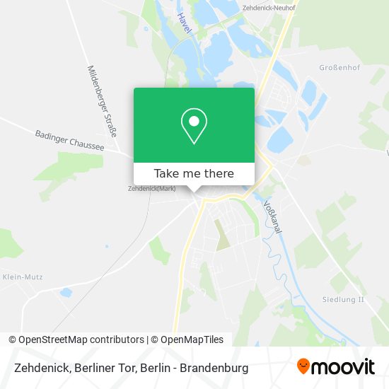 Zehdenick, Berliner Tor map