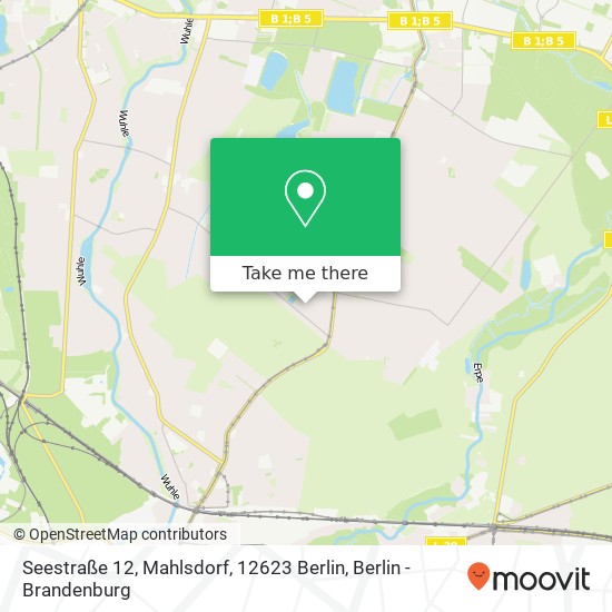 Seestraße 12, Mahlsdorf, 12623 Berlin map