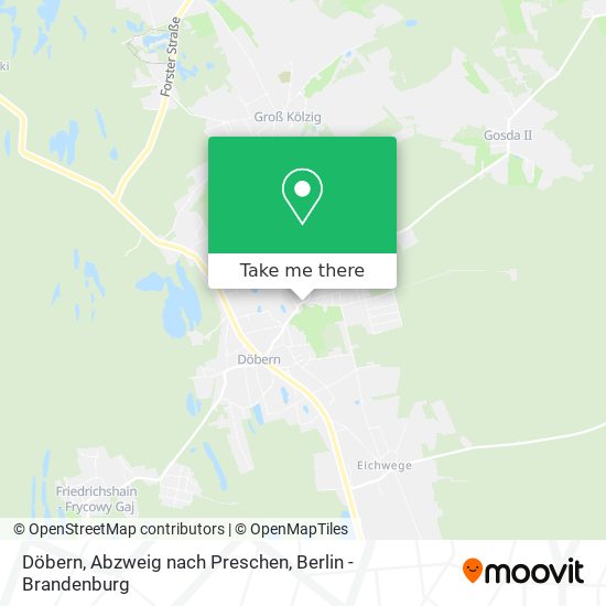 Карта Döbern, Abzweig nach Preschen