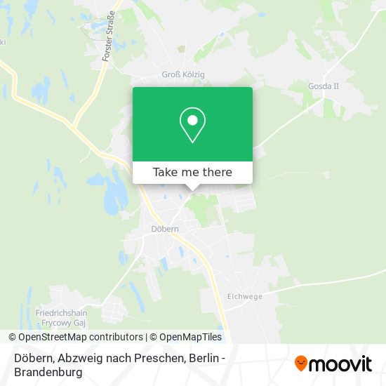 Döbern, Abzweig nach Preschen map