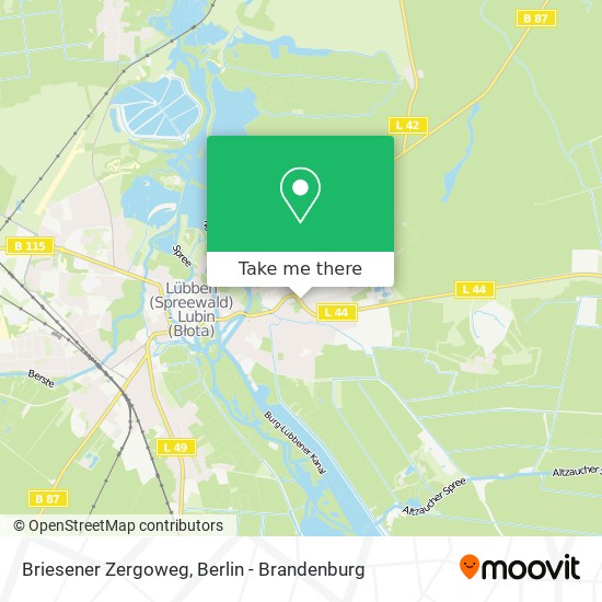 Briesener Zergoweg map