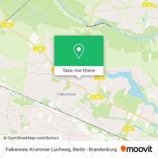 Falkensee, Krummer Luchweg map