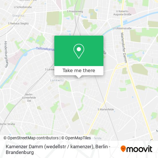 Карта Kamenzer Damm (wedellstr / kamenzer)