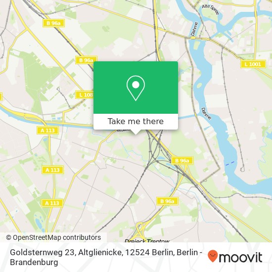 Карта Goldsternweg 23, Altglienicke, 12524 Berlin