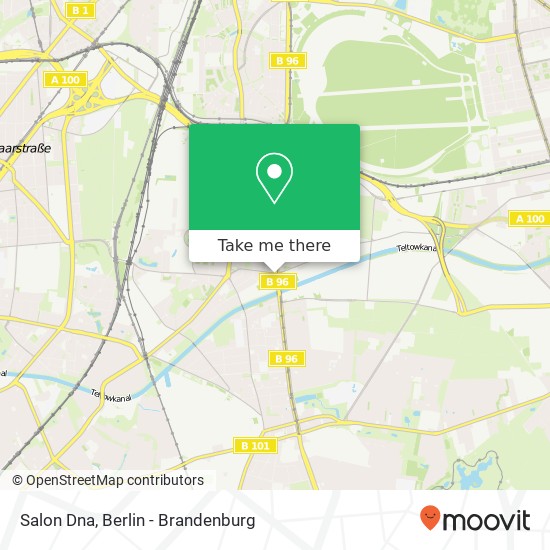 Карта Salon Dna, Tempelhofer Damm 226