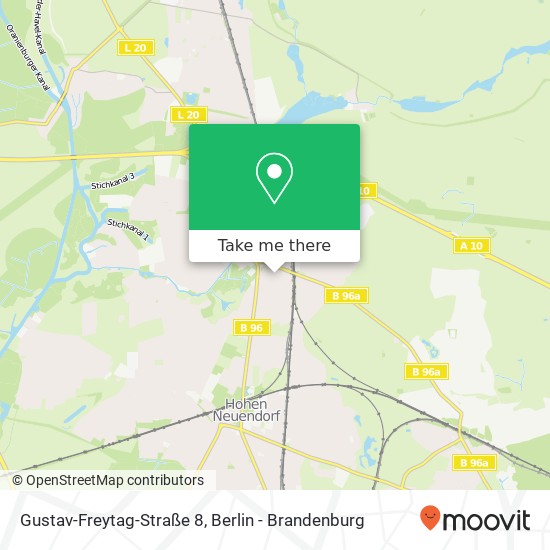 Карта Gustav-Freytag-Straße 8, 16547 Birkenwerder