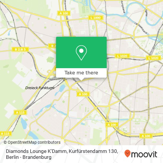 Diamonds Lounge K'Damm, Kurfürstendamm 130 map