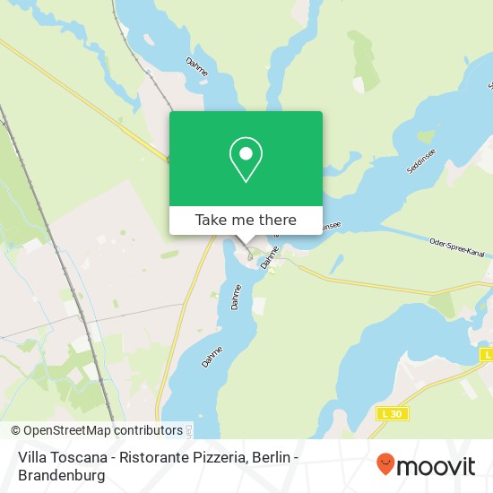 Карта Villa Toscana - Ristorante Pizzeria, Adlergestell 785