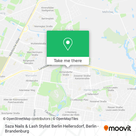 Карта Saza Nails & Lash Stylist Berlin Hellersdorf