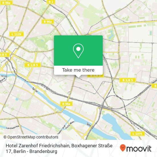 Hotel Zarenhof Friedrichshain, Boxhagener Straße 17 map