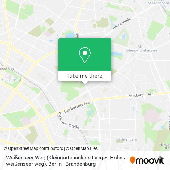 Weißenseer Weg (Kleingartenanlage Langes Höhe / weißenseer weg) map