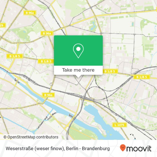 Weserstraße (weser finow), Friedrichshain, 10247 Berlin map