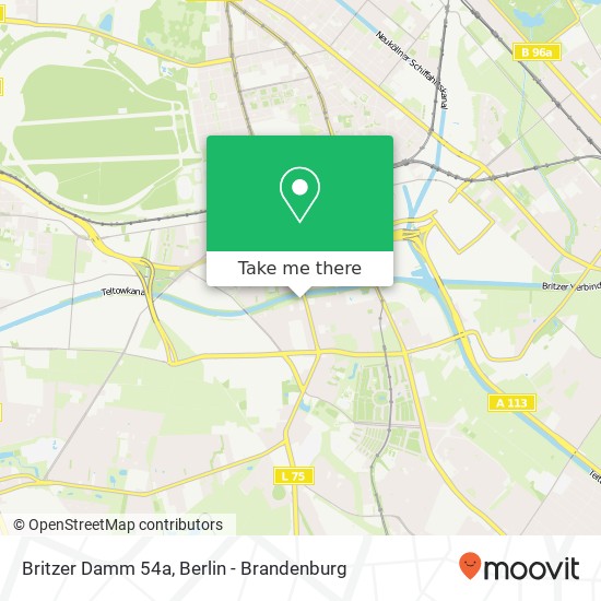 Карта Britzer Damm 54a, Britz, 12347 Berlin