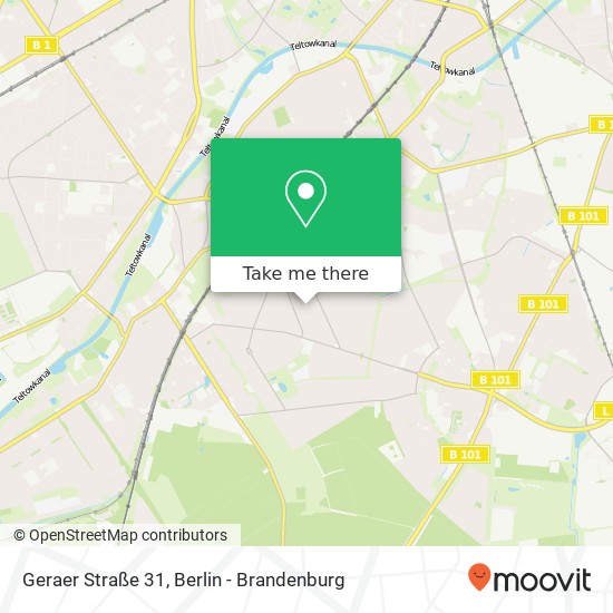 Карта Geraer Straße 31, Lichterfelde, 12209 Berlin