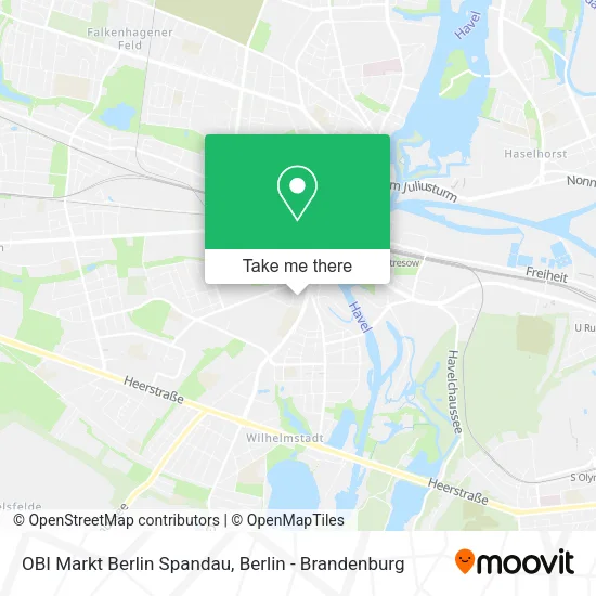 Карта OBI Markt Berlin Spandau