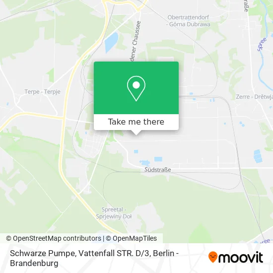 Карта Schwarze Pumpe, Vattenfall STR. D / 3