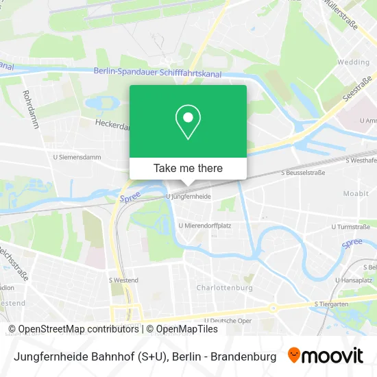 Карта Jungfernheide Bahnhof (S+U)