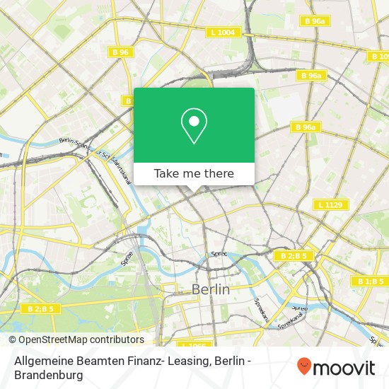 Карта Allgemeine Beamten Finanz- Leasing, Invalidenstraße 28