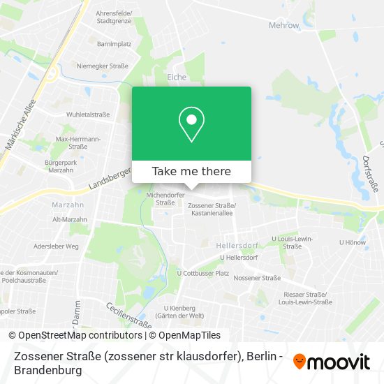 Zossener Straße (zossener str klausdorfer) map