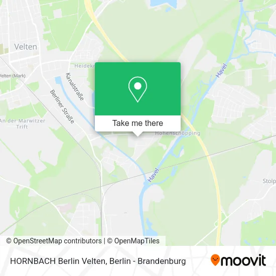 HORNBACH Berlin Velten map