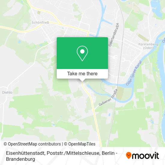 Карта Eisenhüttenstadt, Poststr. / Mittelschleuse