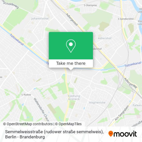 Карта Semmelweisstraße (rudower straße semmelweis)