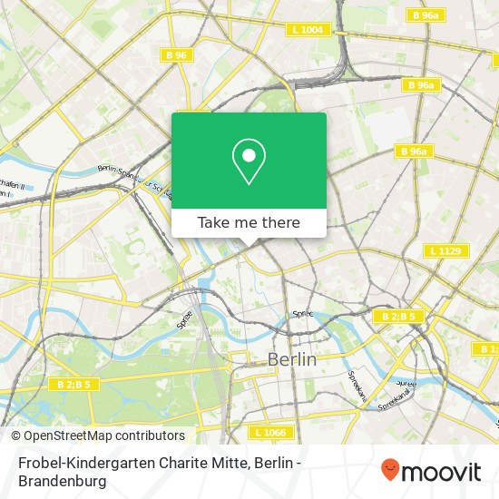 Карта Frobel-Kindergarten Charite Mitte, Invalidenstraße 103A