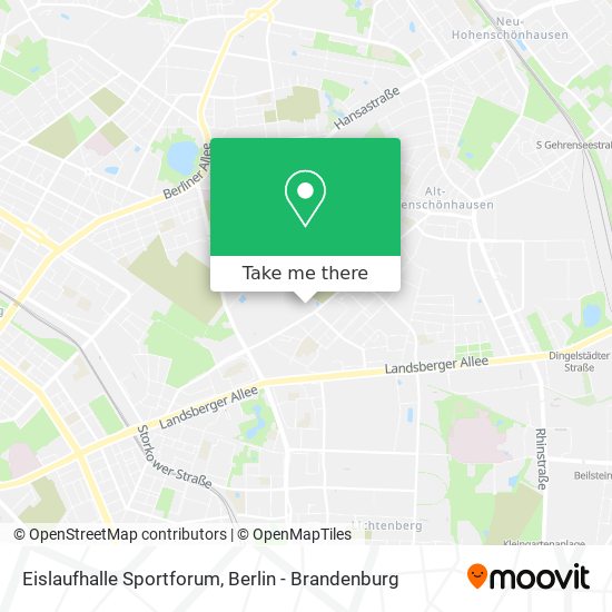 Eislaufhalle Sportforum map