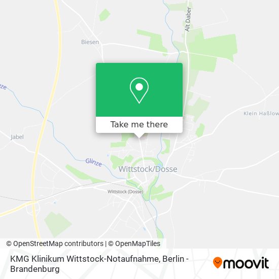 KMG Klinikum Wittstock-Notaufnahme map