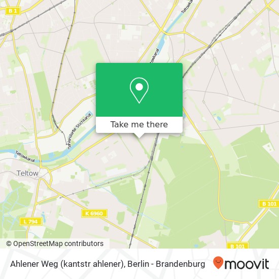 Карта Ahlener Weg (kantstr ahlener), 14513 Teltow