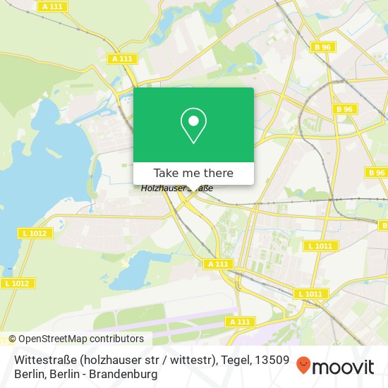 Карта Wittestraße (holzhauser str / wittestr), Tegel, 13509 Berlin
