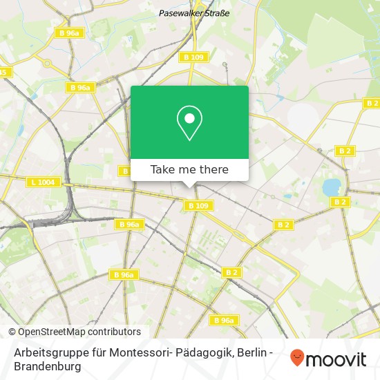 Карта Arbeitsgruppe für Montessori- Pädagogik, Spiekermannstraße 30