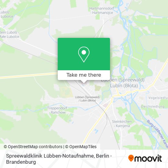 Карта Spreewaldklinik Lübben-Notaufnahme