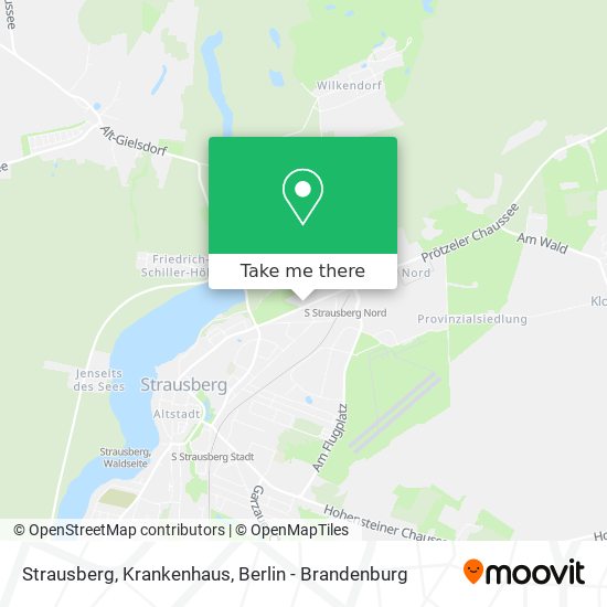 Strausberg, Krankenhaus map