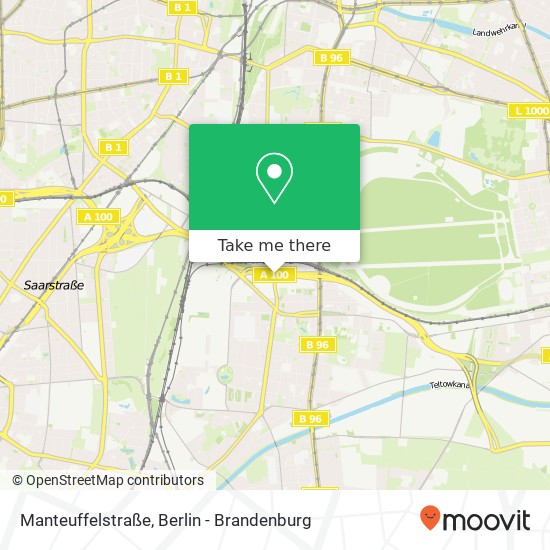 Manteuffelstraße, Tempelhof, 12101 Berlin map