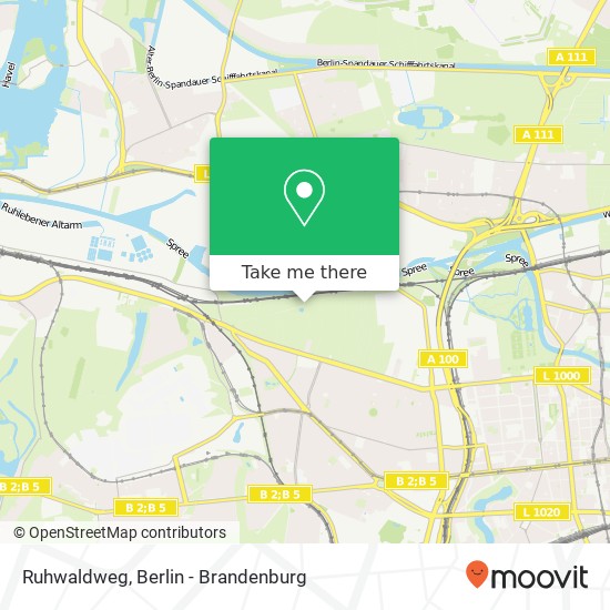 Карта Ruhwaldweg, Westend, 14050 Berlin