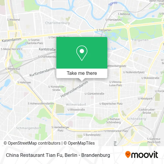 China Restaurant Tian Fu map