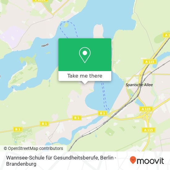 Карта Wannsee-Schule für Gesundheitsberufe