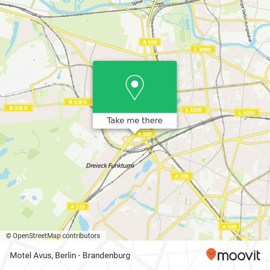 Motel Avus map