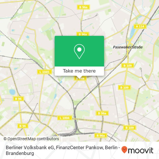 Berliner Volksbank eG, FinanzCenter Pankow map