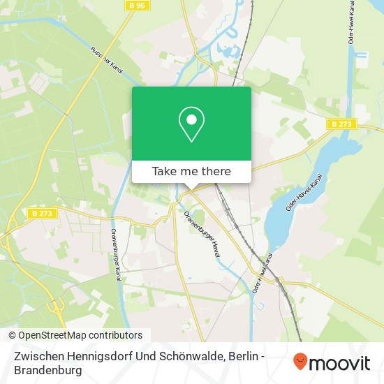 Zwischen Hennigsdorf Und Schönwalde map