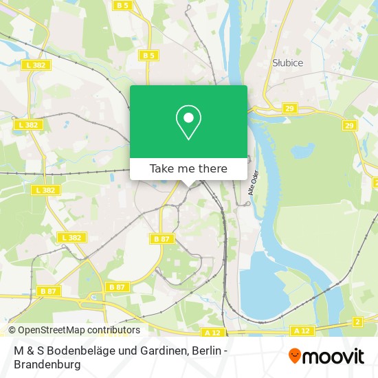 Карта M & S Bodenbeläge und Gardinen