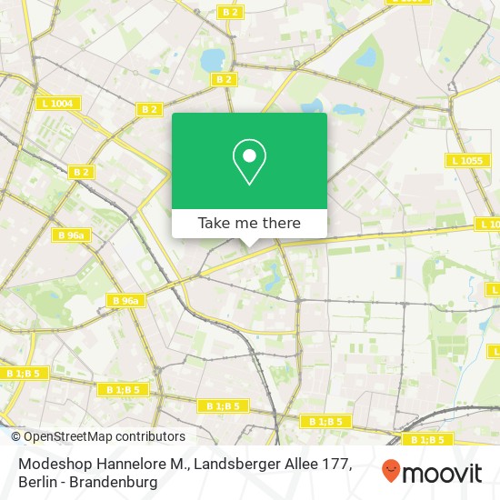 Карта Modeshop Hannelore M., Landsberger Allee 177